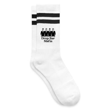 Drop Bar Mafia – Cyclisme rétro - Chaussettes de tennis - blanc/noir - Droite