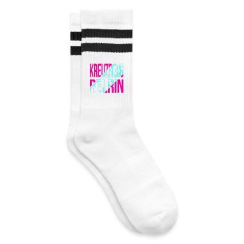 Design du Kreuzberg Berlin - Chaussettes de tennis - blanc/noir - Droite