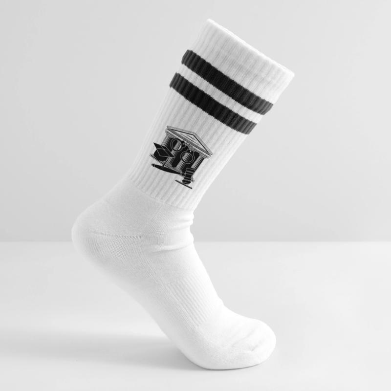 Logo des Gerichts, des Richters oder des Anwalts Gestreifte Tennissocken