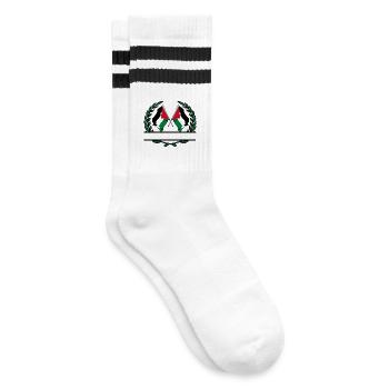 Flags Palestinian laurel wreath banner - Striped tennis socks - white/black - Right