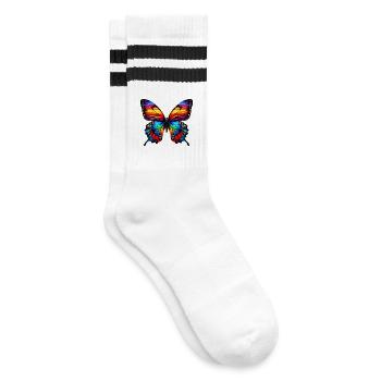 Papillon - Chaussettes de tennis - blanc/noir - Droite