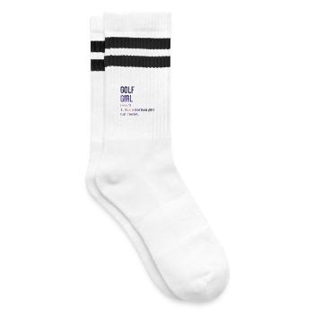 Golf - Striped tennis socks - white/black - Right