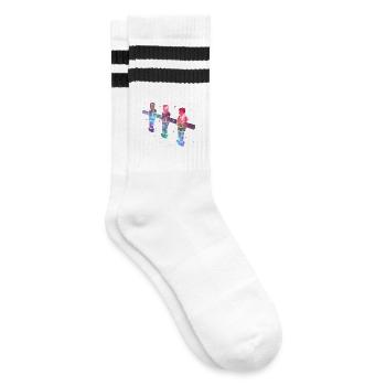 Baby-foot Baby-foot Espace Baby-foot Espace Baby-foot - Chaussettes de tennis - blanc/noir - Droite