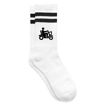 Scooter de mobilité, Fauteuil roulant, Roller, Handicapé # - Chaussettes de tennis - blanc/noir - Droite