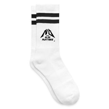 NO THING ELSE MATTERS - Striped tennis socks - white/black - Right