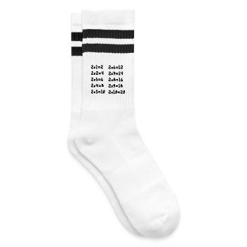 Table de multiplication deux - Chaussettes de tennis - blanc/noir - Droite