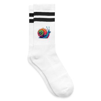 Escargot - Chaussettes de tennis - blanc/noir - Droite