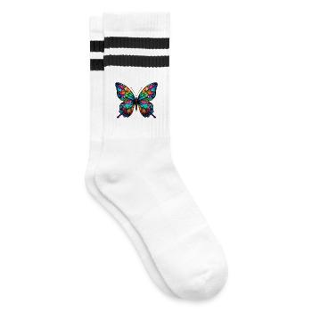 Papillon - Chaussettes de tennis - blanc/noir - Droite