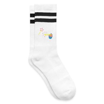 Backfee Schürze Cupcaki - Gestreifte Tennissocken - Weiß/Schwarz - Rechts