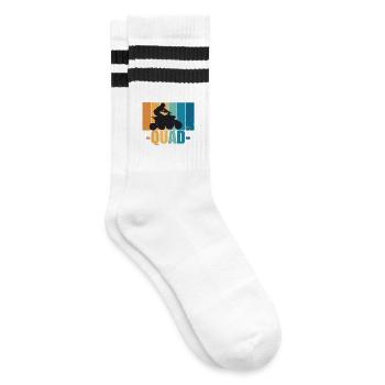 Quad Quad Driver Offroad Motorsport Cadeau - Chaussettes de tennis - blanc/noir - Droite