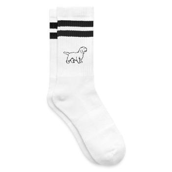 Petit Basset Griffon Vendéen - Chaussettes de tennis - blanc/noir - Droite