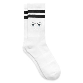2541614 15417884 Auge - Gestreifte Tennissocken - Weiß/Schwarz - Rechts