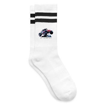 RC Car - Striped tennis socks - white/black - Right