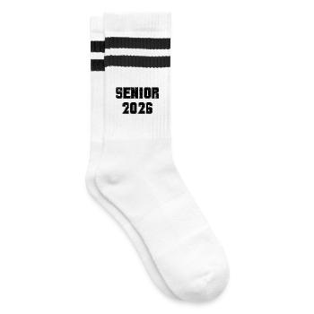 Cadeau de la Senior 2026 Classe 2026 Black Varsity - Chaussettes de tennis - blanc/noir - Droite