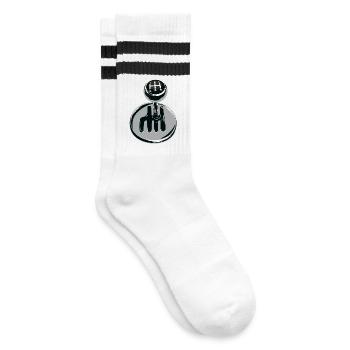 Gear shift - car sport - Striped tennis socks - white/black - Right