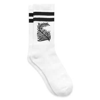Plant - Striped tennis socks - white/black - Right