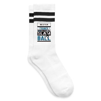 Slamball Trainer Best Slamball Trainer Coach - Striped tennis socks - white/black - Right