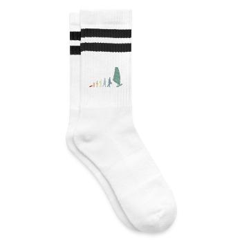 Vintage Windsurfer Evolution - Gestreifte Tennissocken - Weiß/Schwarz - Rechts