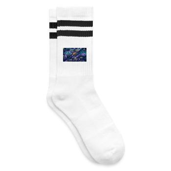 Succulent cadeau Echeveria - Chaussettes de tennis - blanc/noir - Droite