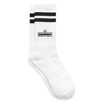 Boarder Frame White 2C - Striped tennis socks - white/black - Right