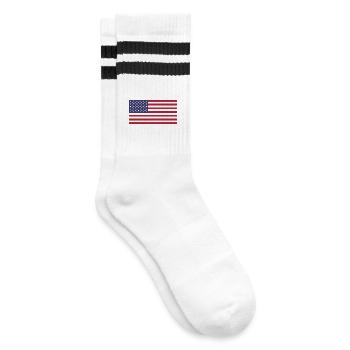Show off your colors - United States - Striped tennis socks - white/black - Right