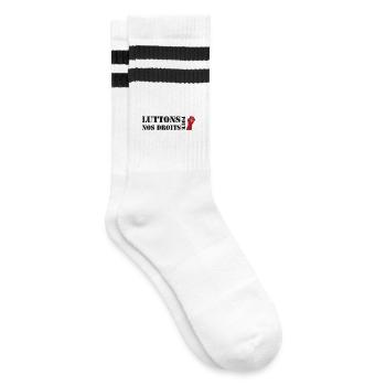 Luttons pour nos Droits ! - Chaussettes de tennis - blanc/noir - Droite
