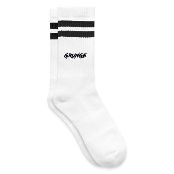 GRUNGE - Gestreifte Tennissocken - Weiß/Schwarz - Rechts