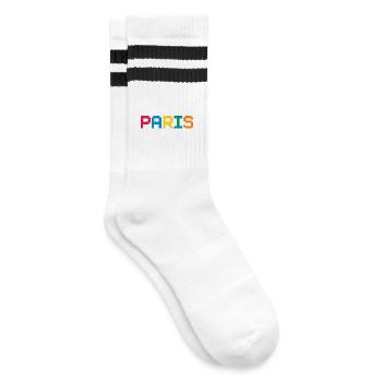 PARIS Pixel - Chaussettes de tennis - blanc/noir - Droite