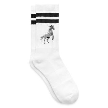 cavaliers, équitation nationale, équitation - Chaussettes de tennis - blanc/noir - Droite