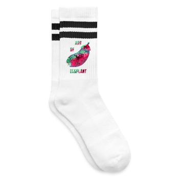 Art des aubergines - Chaussettes de tennis - blanc/noir - Droite