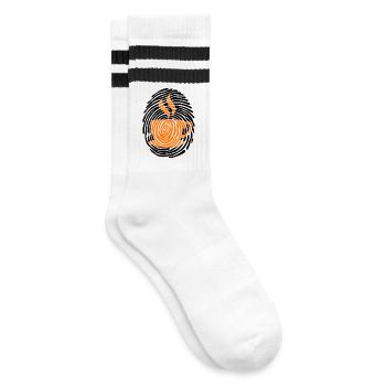 Coffee Caffeinated Coffee Drinkers Coffee Lovers - Striped tennis socks - white/black - Right