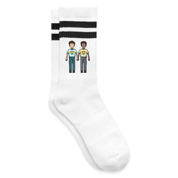 Cœur LGBT Partenariat homosexuel - Chaussettes de tennis - blanc/noir - Droite