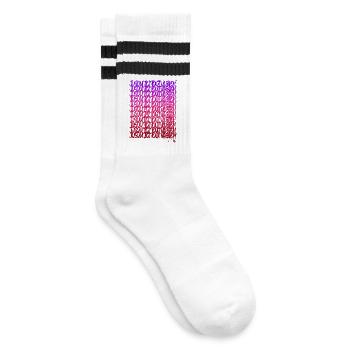 So weit so gut - Gestreifte Tennissocken - Weiß/Schwarz - Rechts