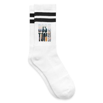 Motif de la ligne d’horizon du centre-ville de Boston - Chaussettes de tennis - blanc/noir - Droite