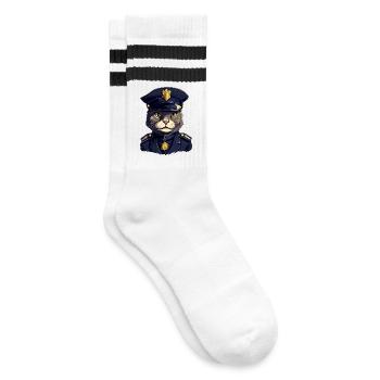 Police des chats - Chaussettes de tennis - blanc/noir - Droite