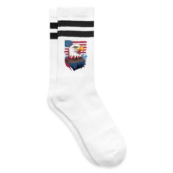 Pygargue à tête blanche - Chaussettes de tennis - blanc/noir - Droite