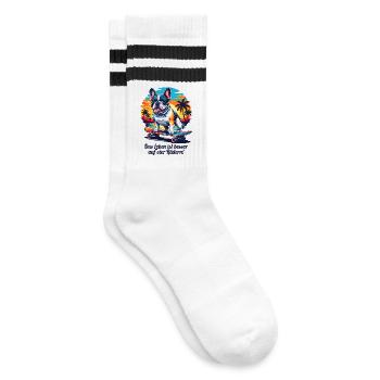 La vie est meilleure sur quatre roues - Chaussettes de tennis - blanc/noir - Droite