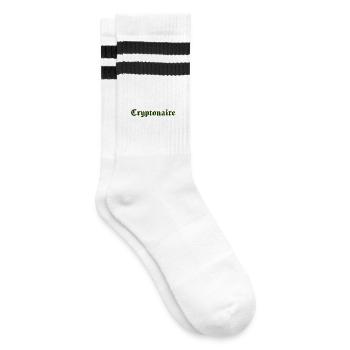 Cryptonaire - Striped tennis socks - white/black - Right