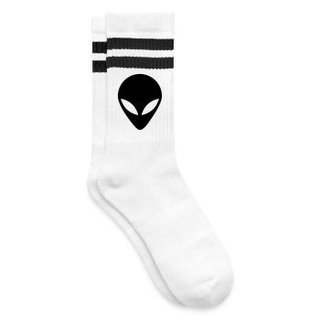 étranger alien - Chaussettes de tennis - blanc/noir - Droite