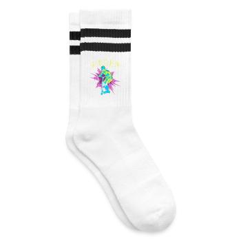 Freestyle Scooter | Kinder Geschenk - Gestreifte Tennissocken - Weiß/Schwarz - Rechts