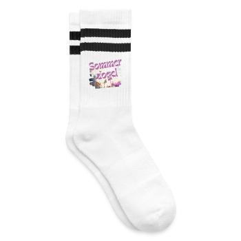 Summer bird - Butterfly - Vocabulary - Striped tennis socks - white/black - Right