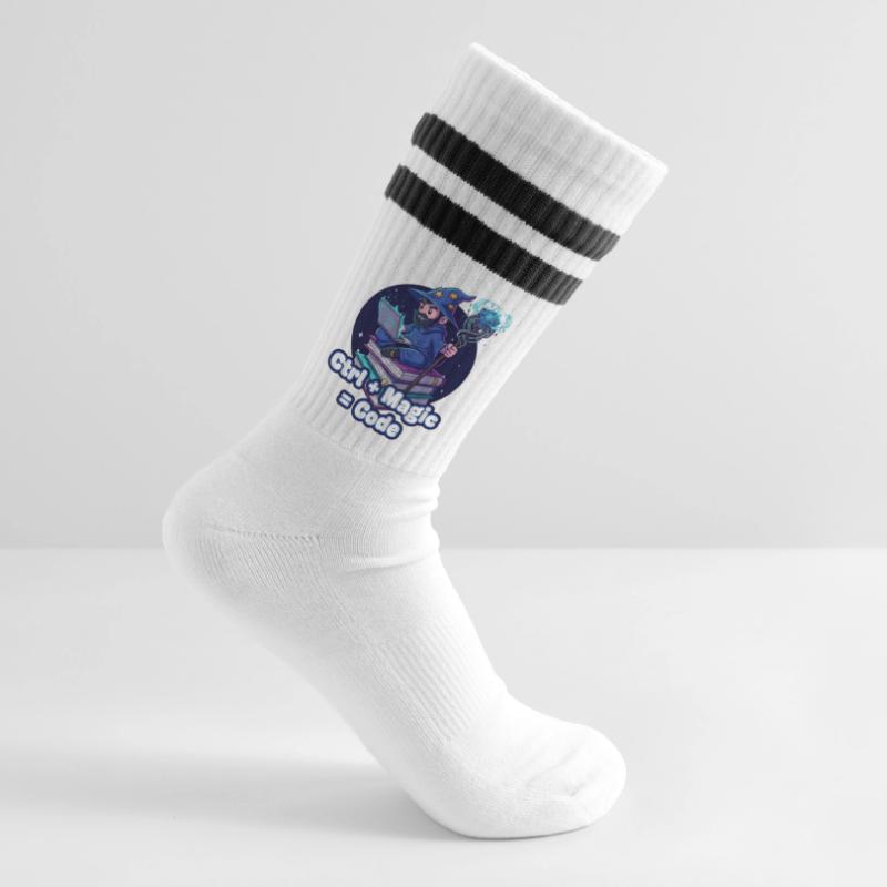 Ctrl Magic Code Zauberer Gestreifte Tennissocken