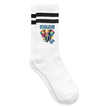 Inscription à l’école d’animaux Elephant Schoolchild 2026 - Chaussettes de tennis - blanc/noir - Droite