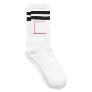 Project Hail Mary Ah - Striped tennis socks - white/black - Right