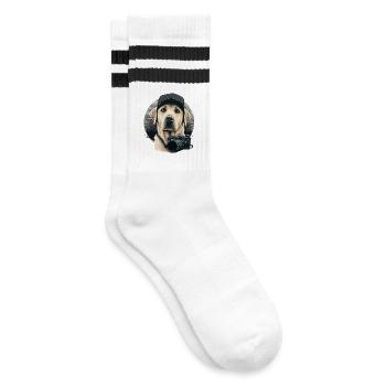 Labrador photographe - Chaussettes de tennis - blanc/noir - Droite