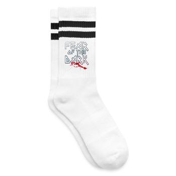 Fear Of The Dark - Striped tennis socks - white/black - Right