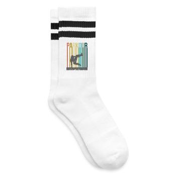 Parkour Rétro - Chaussettes de tennis - blanc/noir - Droite