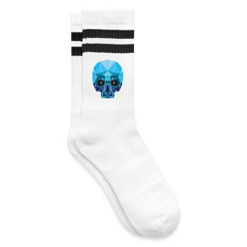 Tête de mort saphir - Chaussettes de tennis - blanc/noir - Droite
