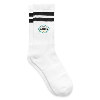 Darts - Striped tennis socks - white/black - Right
