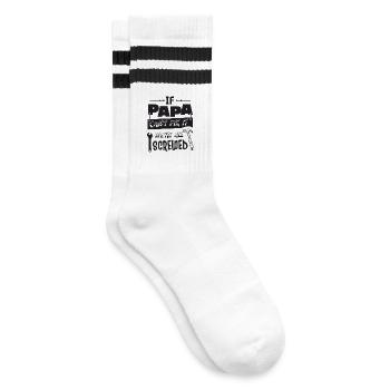 Dad Repair Spell - Striped tennis socks - white/black - Right